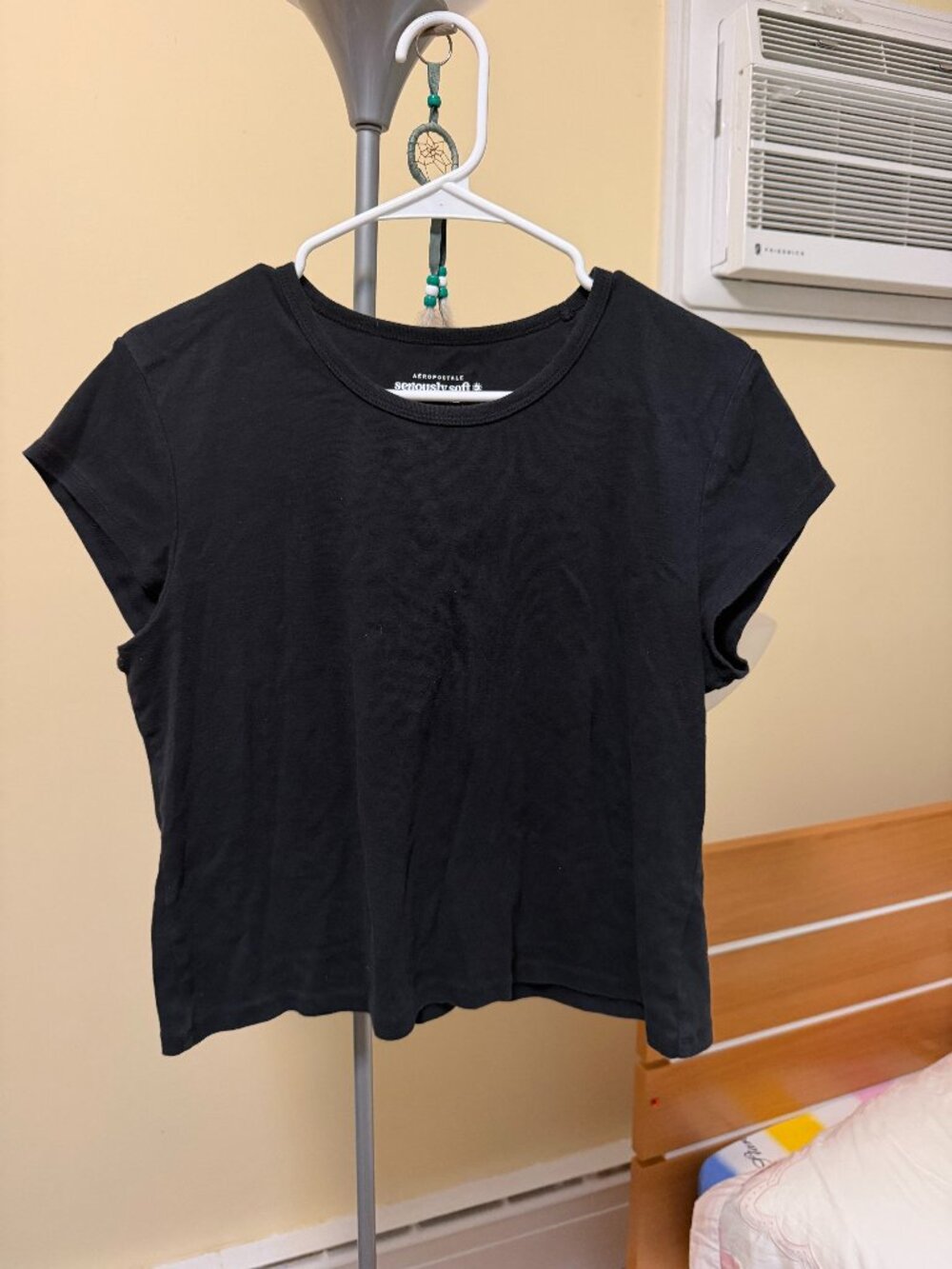 Aéropostale Seriously Soft Shrunken Sort Sleeve Tee Black XL X-Large 100% Cotton